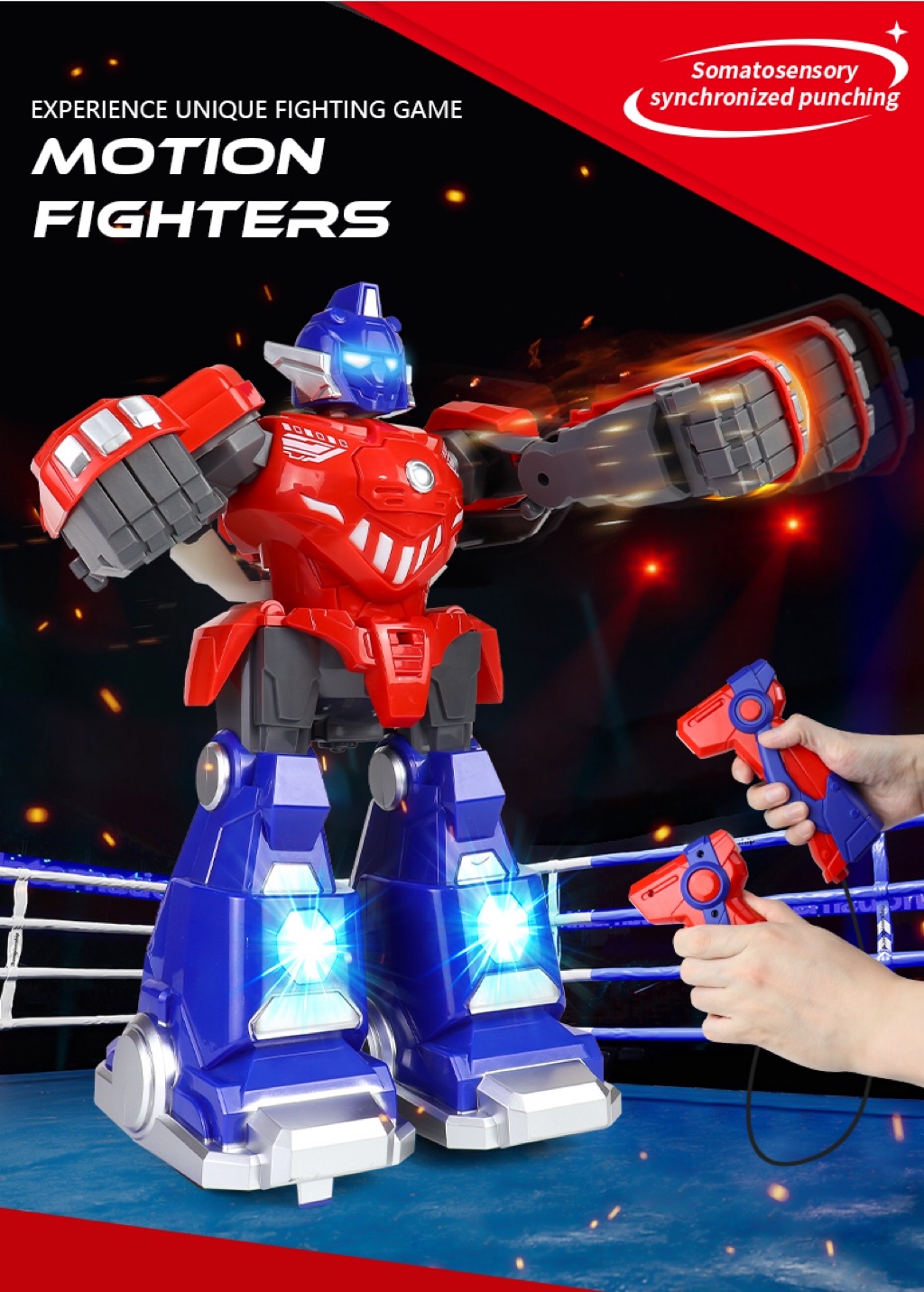 Fighting Robot 2.4GHz Remote Control Robot Toys Two-Player Game Mode ...