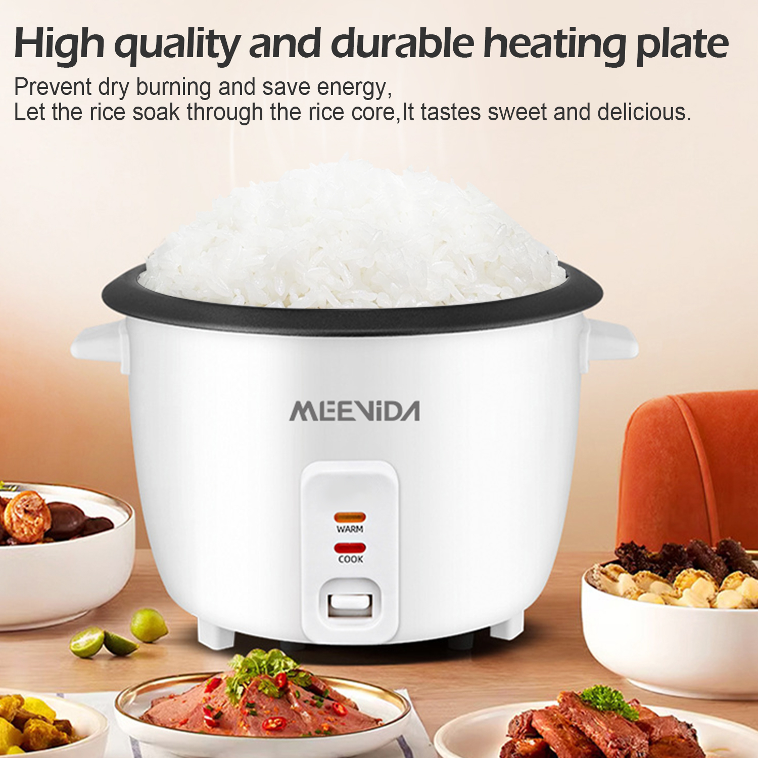 MEEVIDA 1.8/2.2L Non-Stick Rice Cooker Periuk Nasi Elektrik Kecil Multi ...