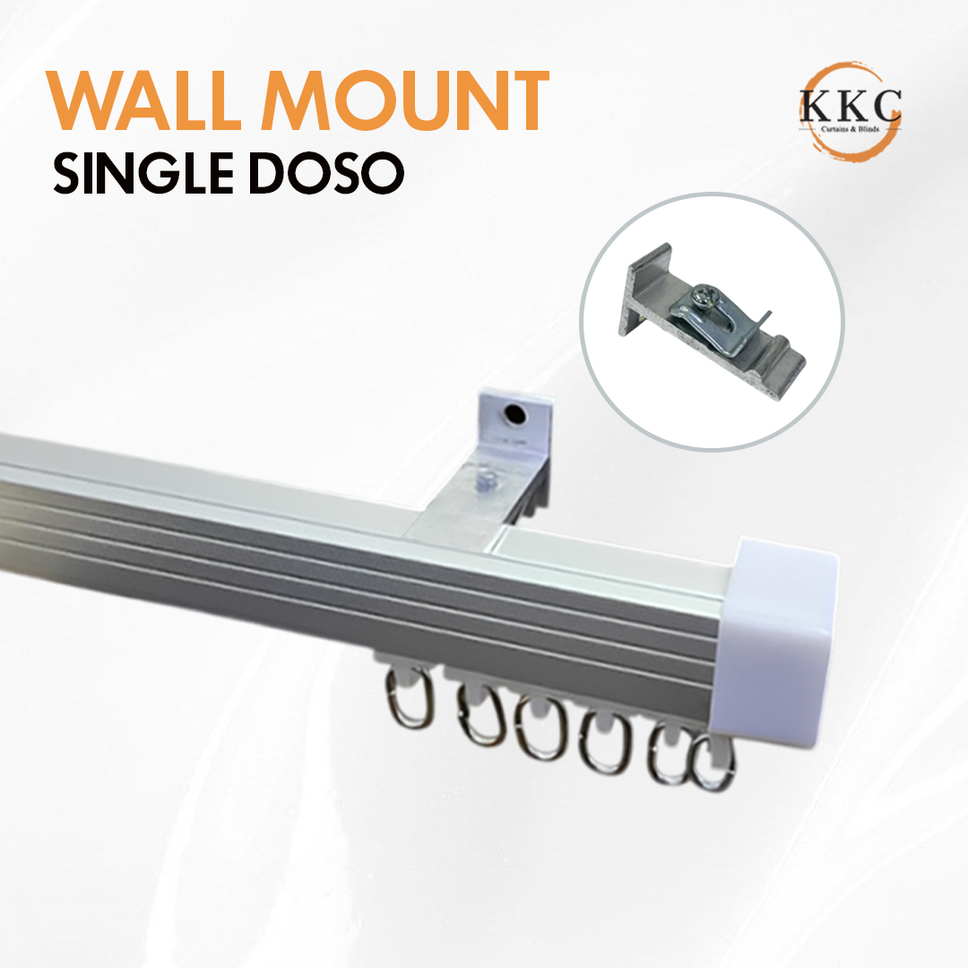 KKC Track DOSO Single Aluminium Curtain Rail/Rail Langsir Premium Tebal ...