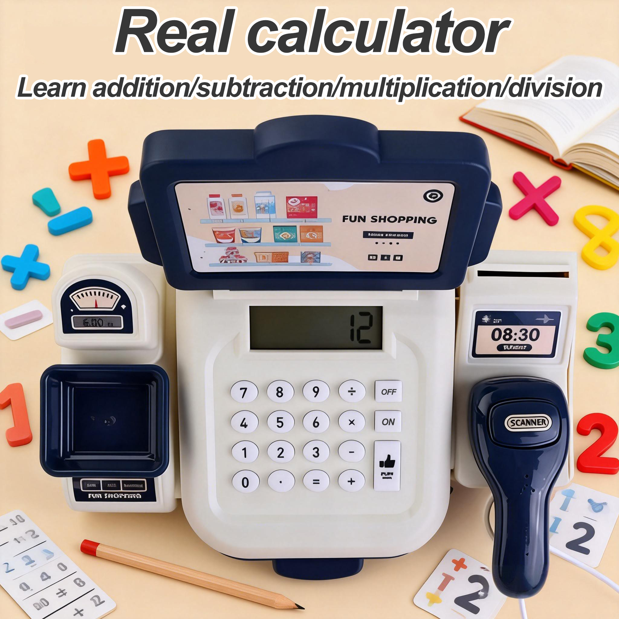 Cashier Machine Toy Supermarket Capybara Kulome Cash Register Kits ...