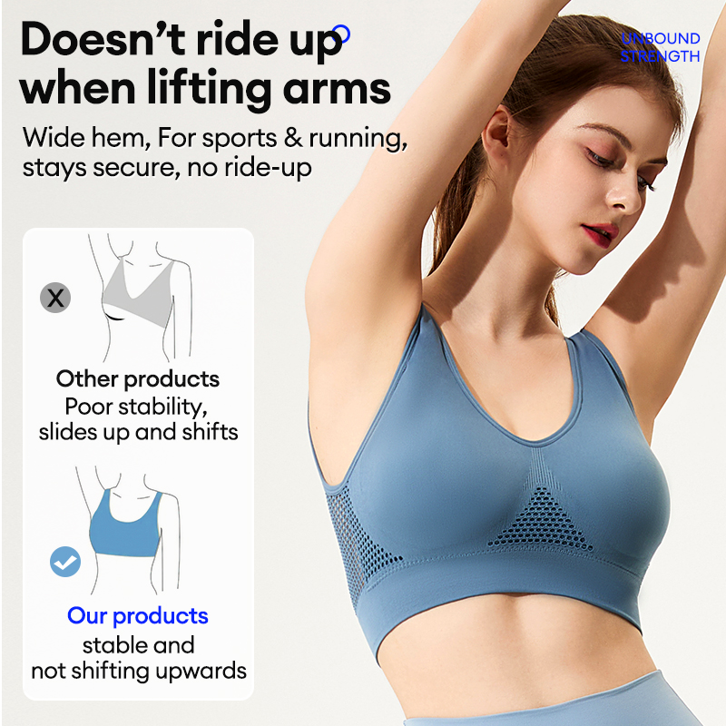 Sport Bra Breathable Female Panties Innerwear Wireless Hollow Singlet ...