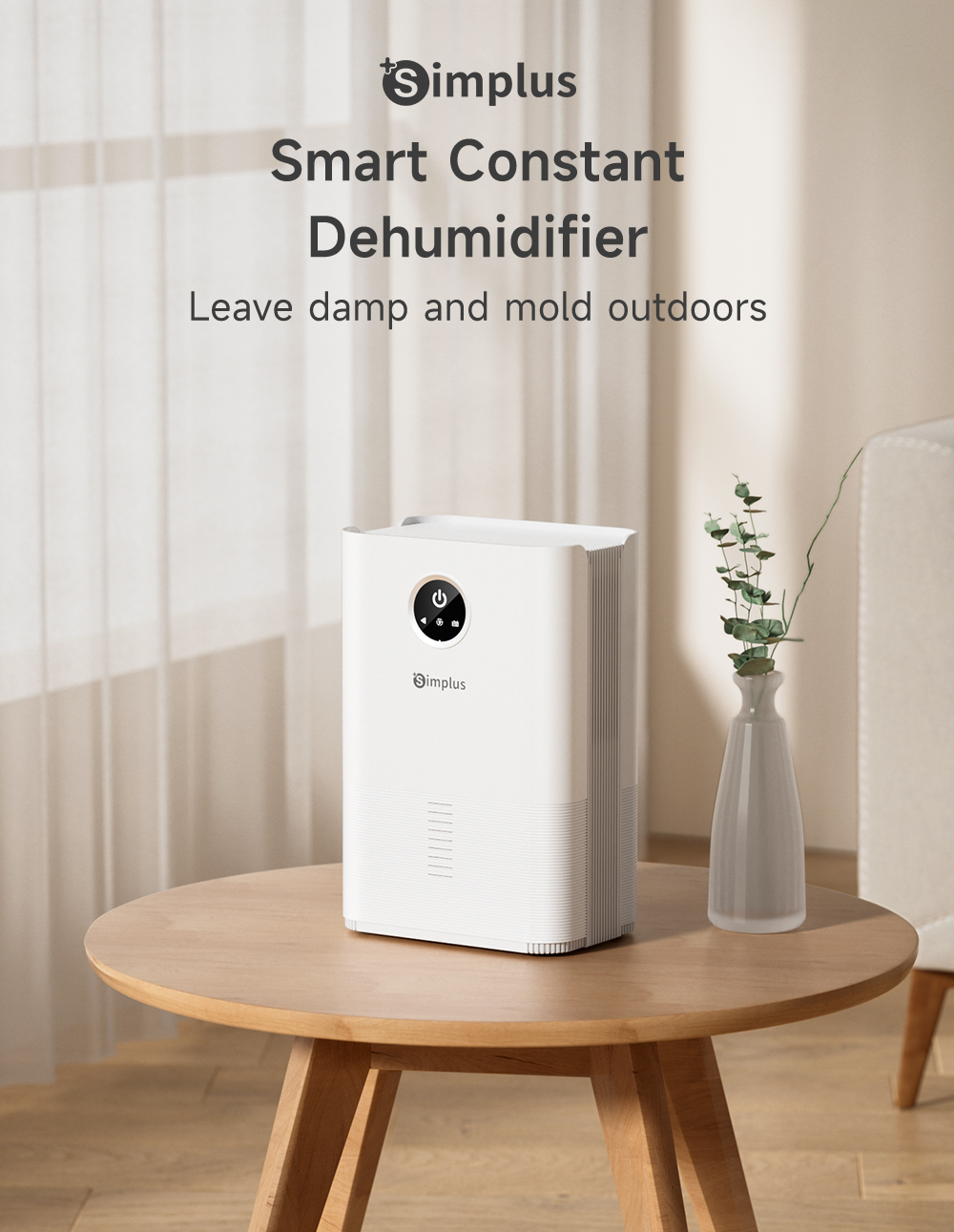 Simplus Dehumidifier | 500ml/Day | 1L Water Tank | Home Dehumidifying ...