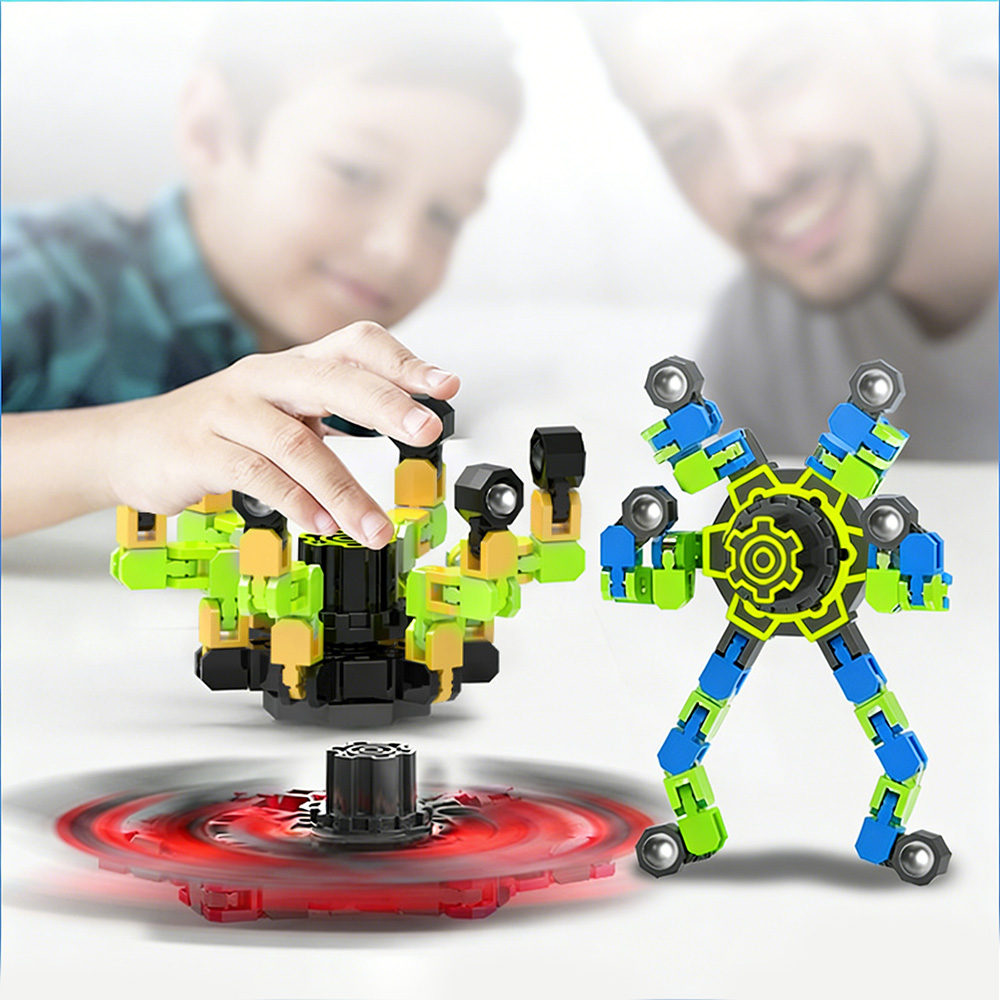 BEVAVAR Fingertip Mechanical Gyroscope Morphed Fidget Spinner Morphing ...