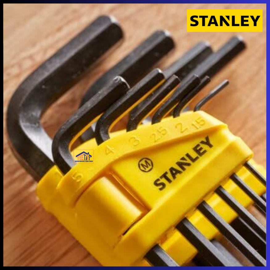 (100% ORIGINAL)STANLEY 69-253 10pcs HEX KEY SET (1.5 / 2 / 2.5 / 3 / 4 ...
