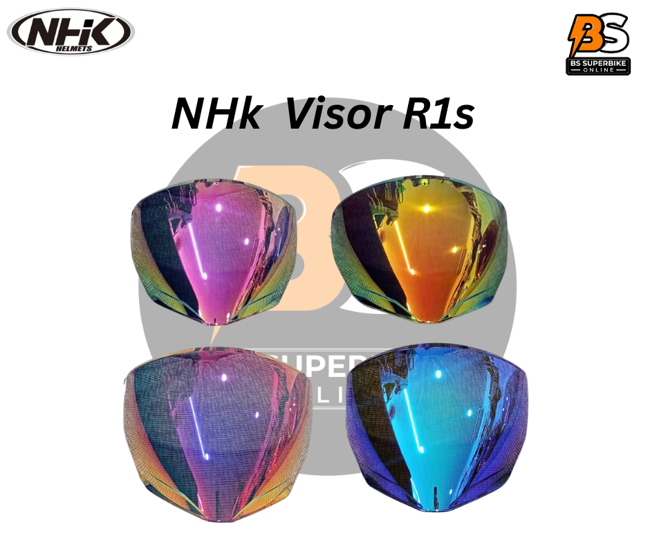 (Ready Stock)NHK Visor R1s – Chrome / Iridium Replacement Visor ...