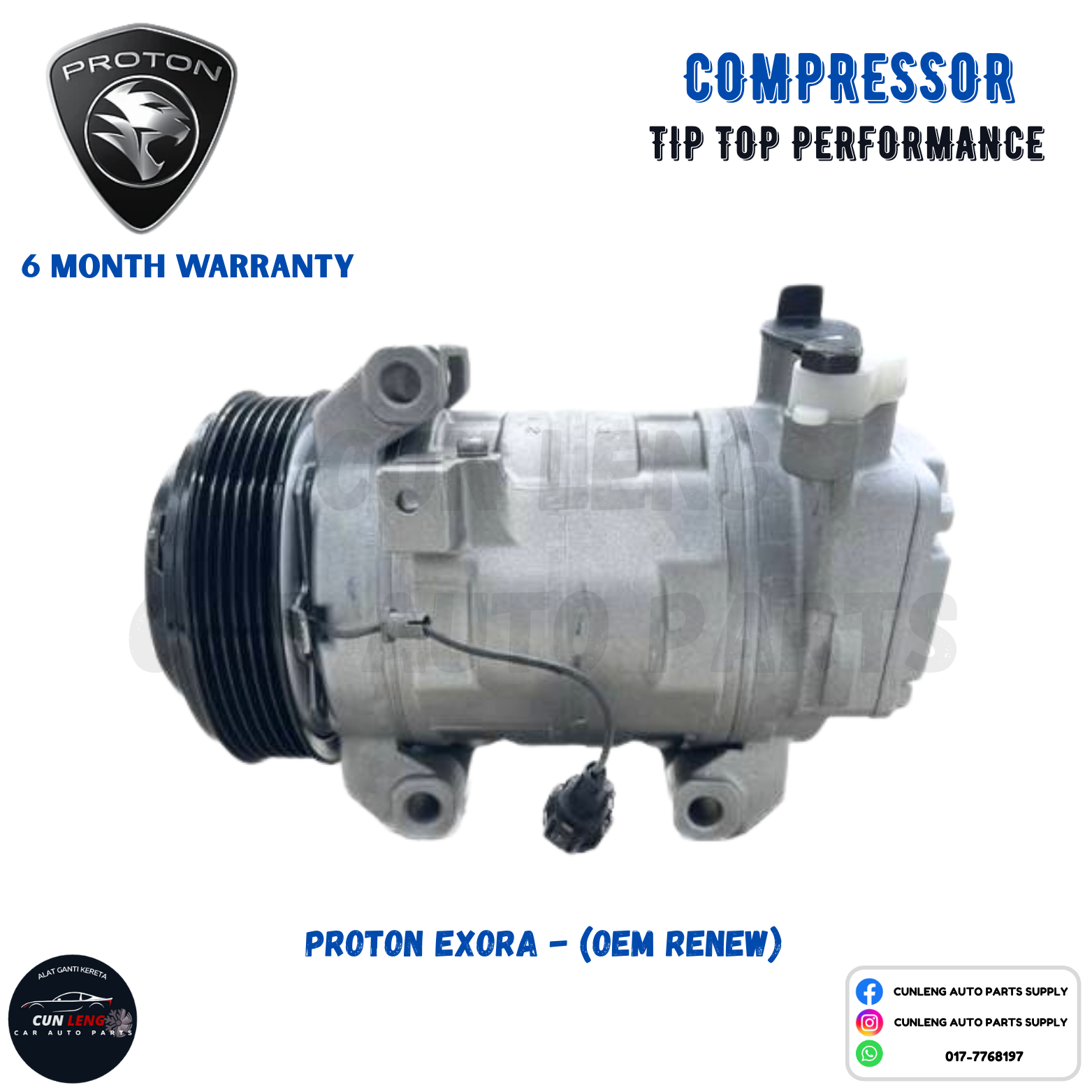 6 Month Warranty Proton Exora Car Aircond Compressor (Oem Renew ...