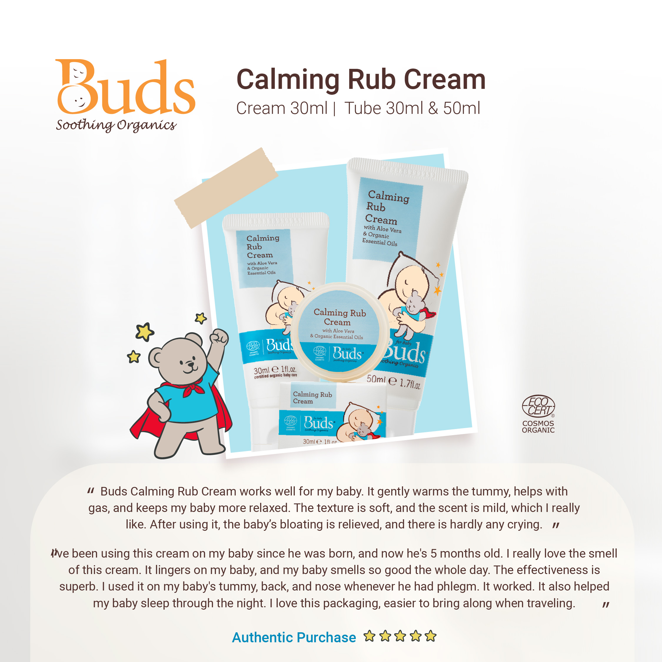 Buds Organics BSO Calming Rub Cream (30ml) | Shopee Malaysia
