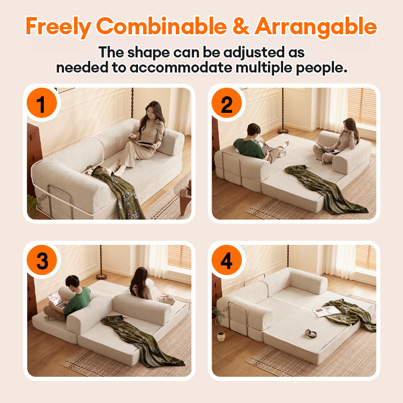 Compressed Sofa Bed Recliner Foldable Tatami Sofa Multifunctional Sofa ...
