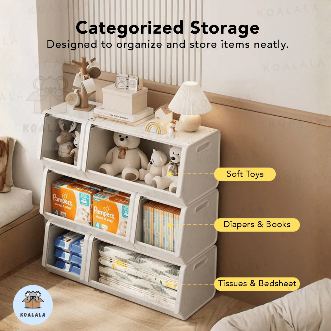 Muji PP Rattan Multipurpose Front Open Storage Box Stackable Toy Snack ...