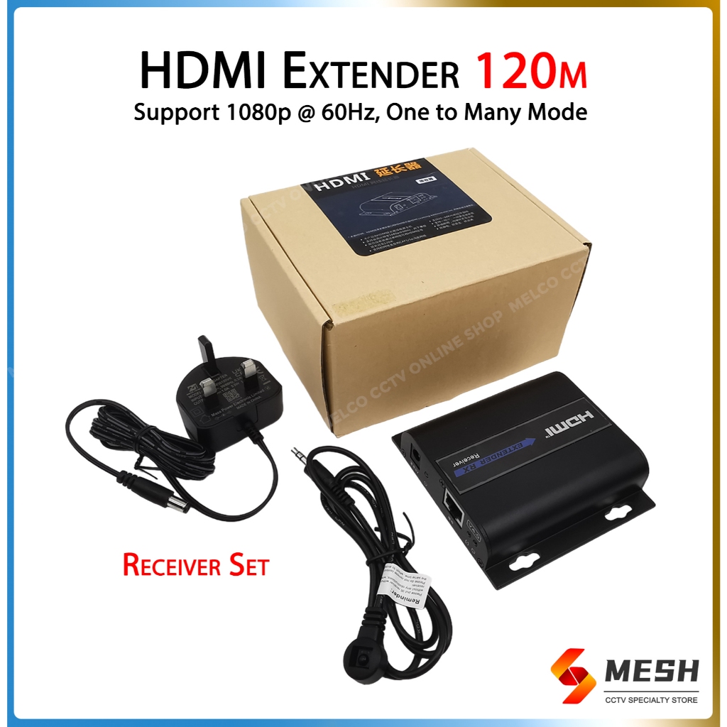 HDMI Extender 120M 1080P 60Hz Cat6 Ethernet Cable Extender 1 to Many ...