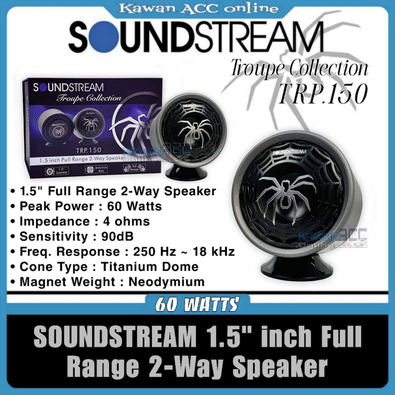 Soundstream RX.4FR 2'' Full Range Speaker Tweeter+Mid | Shopee Malaysia