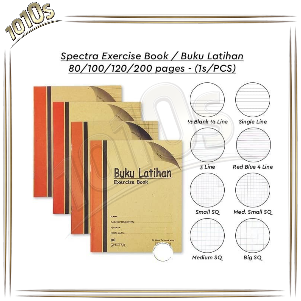 10PCS Exercise book Single line/Square/Buku Latihan Garis Satu/Kotak ...