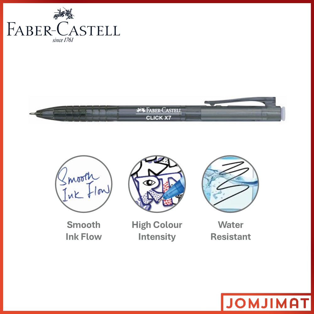 Faber-Castell Click X Ball Pen 0.5mm/ 0.7mm / Faber Castell Click X5 X7 ...