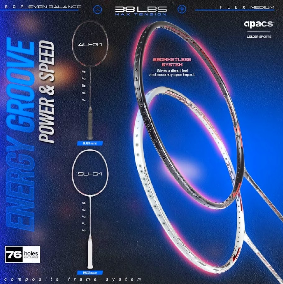 APACS Racket ENERGY GROOVE SERIES ( 100% Original ) | Shopee Malaysia