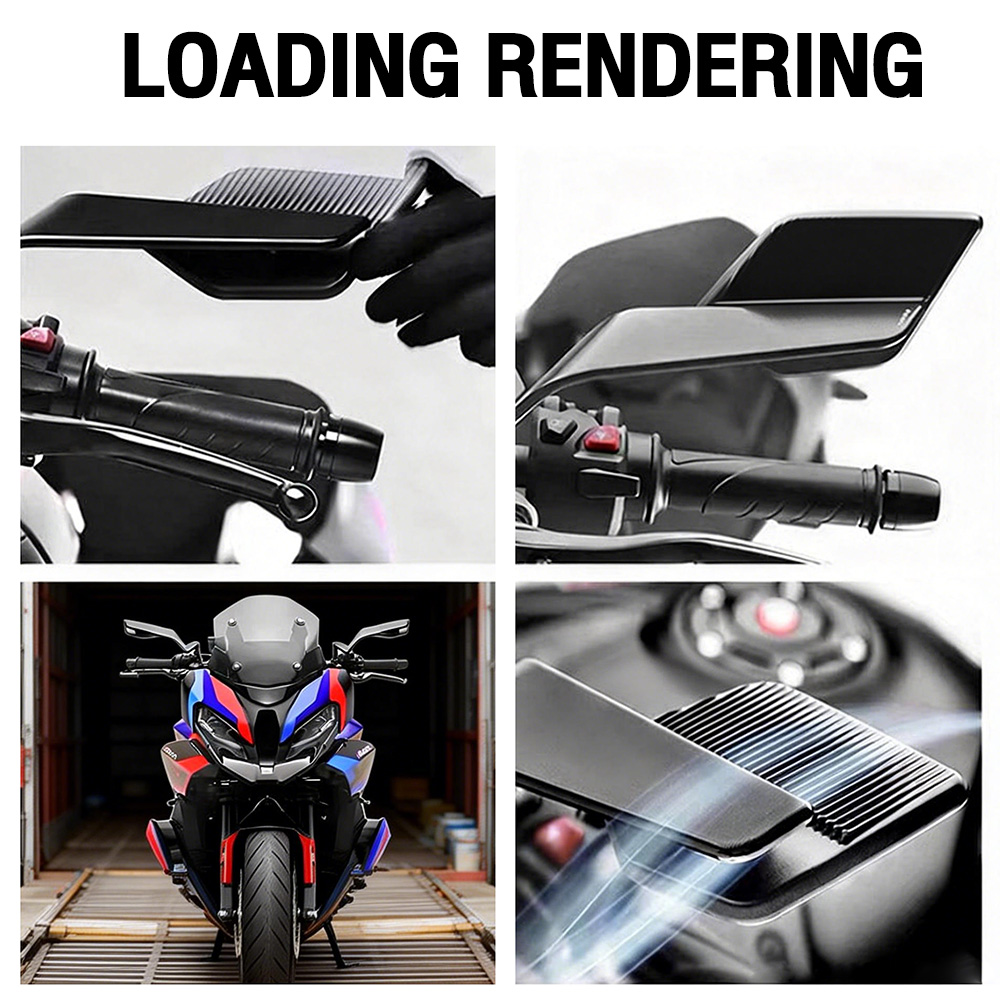 Universal Winglet Mirror Universal Motorcycle Adjustable Side Mirror ...