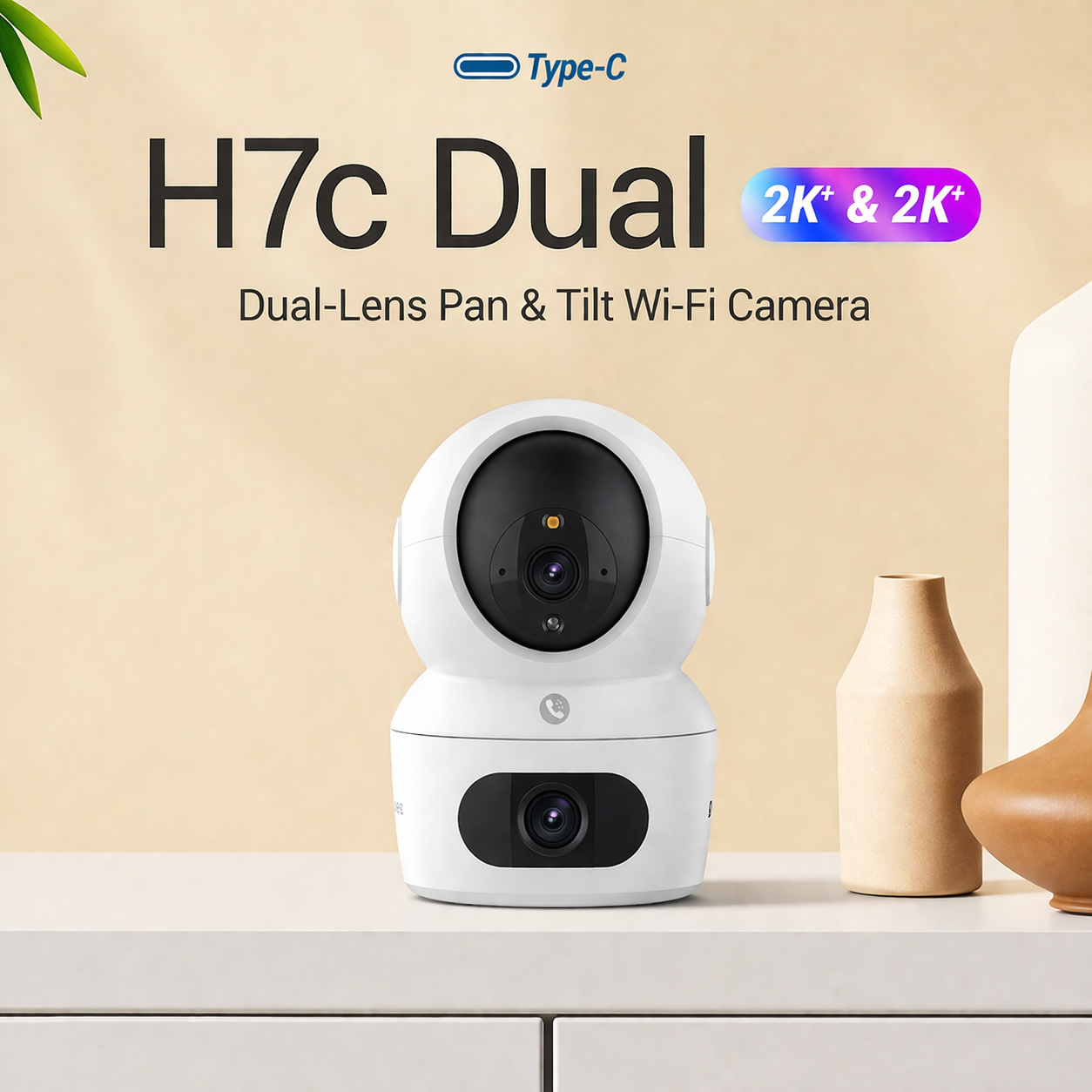EZVIZ H7C Dual Lens 4MP + 4MP Pan/Tilt Two Way Talk Color Night Vision ...