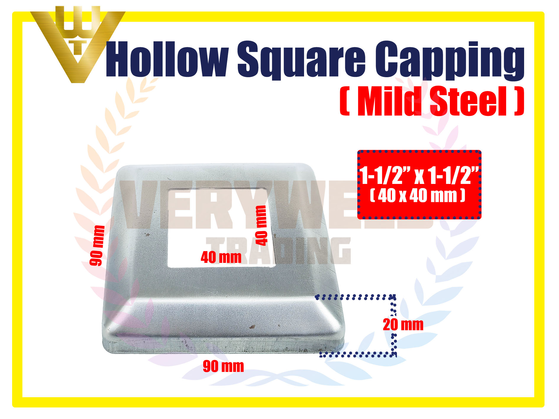 VERYWELD Quality Square Capping Cover Hollow Mild Steel / Penutup ...