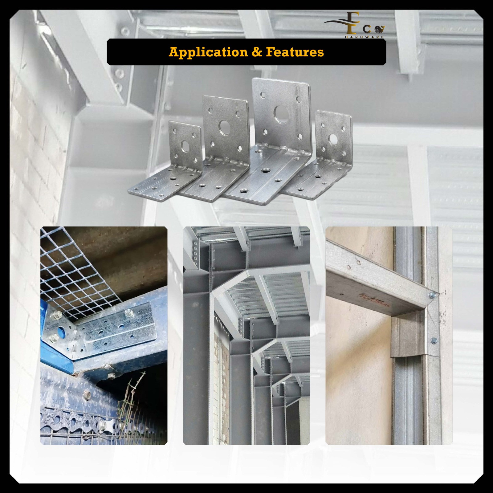 Galvanized Steel C Channel L Bracket 2x4 Penyambung Besi L Shape ...