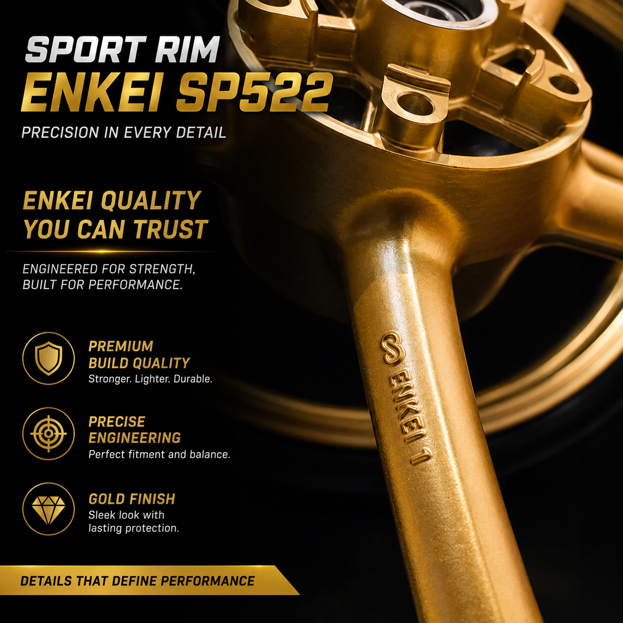 SP522 SPORT RIM Y15ZR Y16ZR Y125Z LC135 WAVE EX5 DREAM WAVE125 KRISS ...
