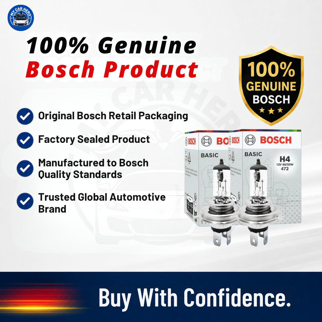 BOSCH Eco H4 Halogen Headlamp Bulb 12V 60/55W H4 Bulb for Perodua Axia ...