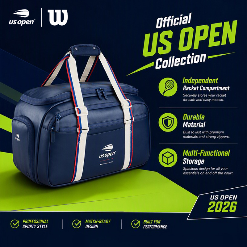 2-Racket Capacity | Wilson US Open 2026 Tennis Small Duffel Shoes ...