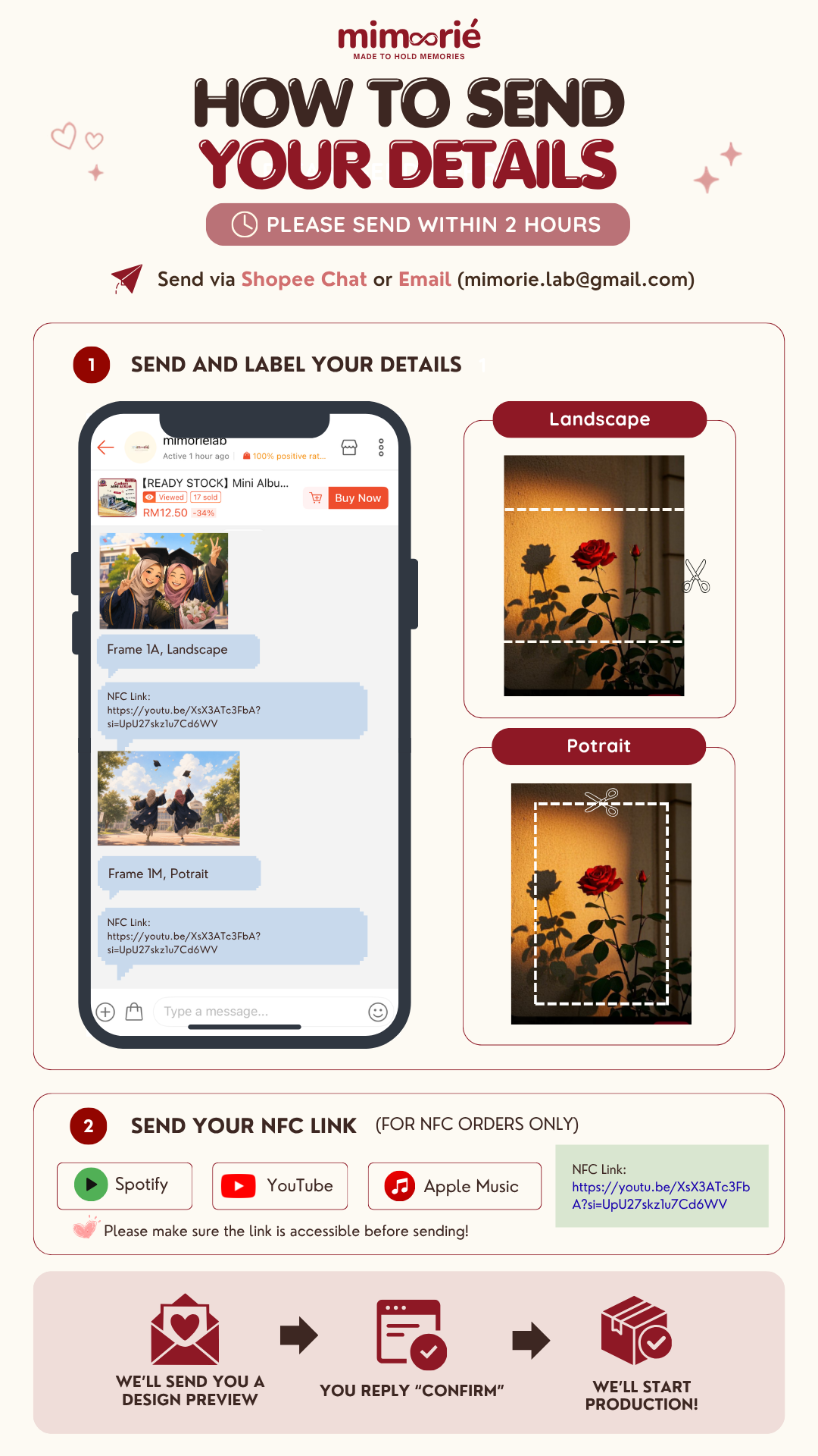 【MIMORIÉ LAB】2 Slot Mini Film Frame | Customise Film Keychain with NFC ...
