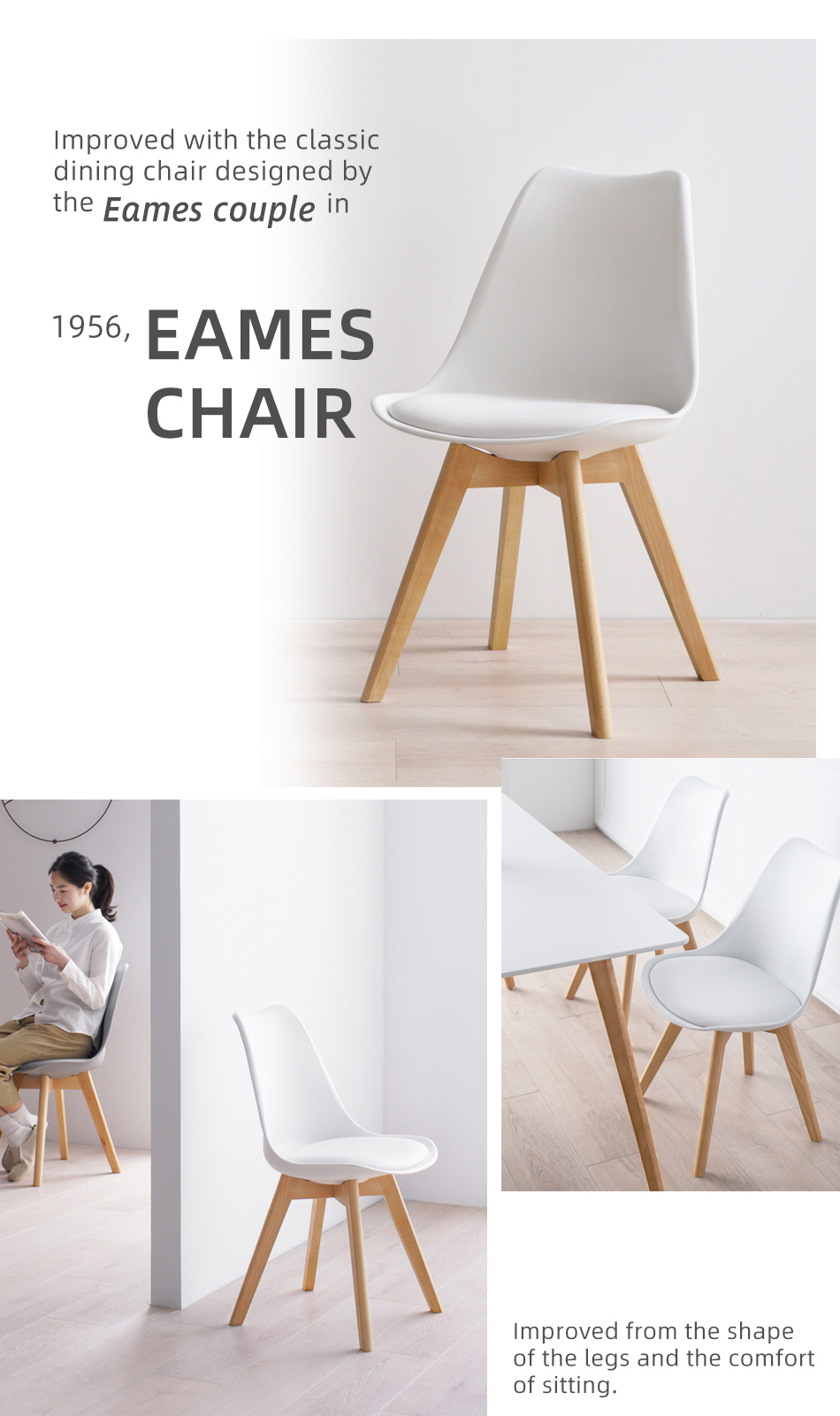 【LUME】DOMES NORDIC STYLE DINING CHAIR kerusi pejabat Eames Chair kerusi ...
