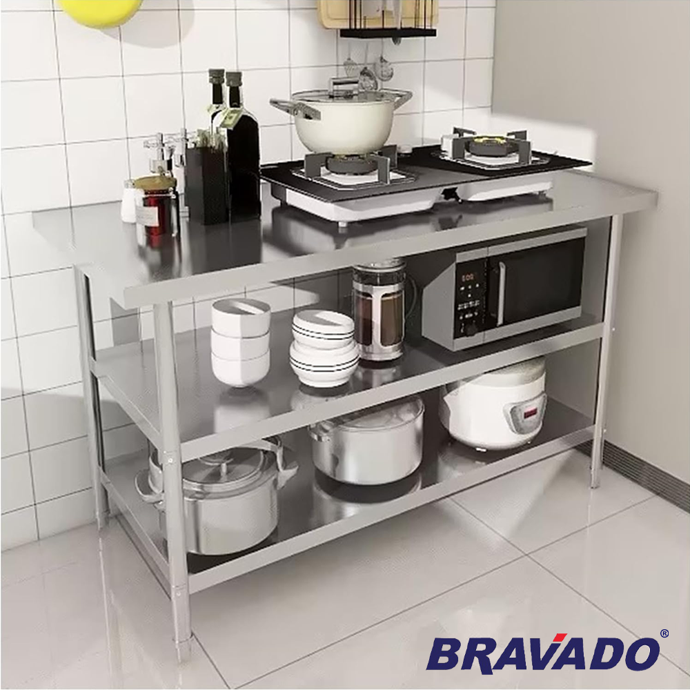 【TEBAL & SOLID】BRAVADO SUS 304 SIDE TABLE 2/3 LAYER FULLY STAINLESS ...