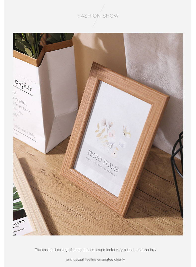 4R 6R A4 Wooden Photo Frame Picture Frame With Stand Home Decor for ...