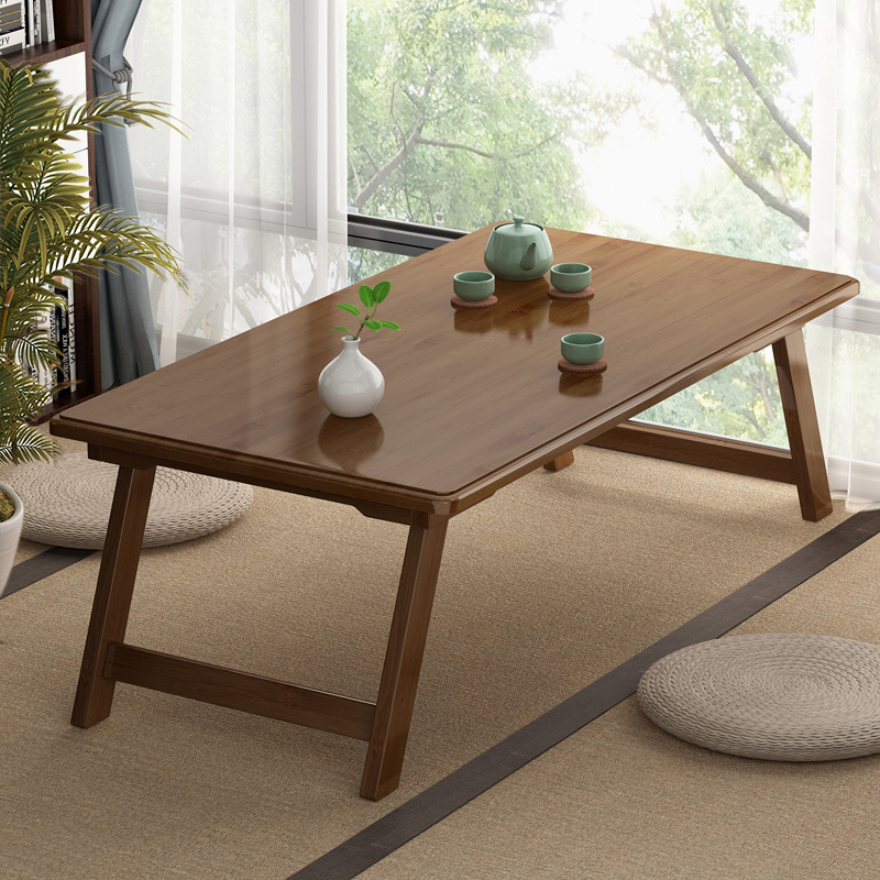 【In Stock】 Bamboo Foldable Side Table 60/70/80/100CM Low Table Mini ...