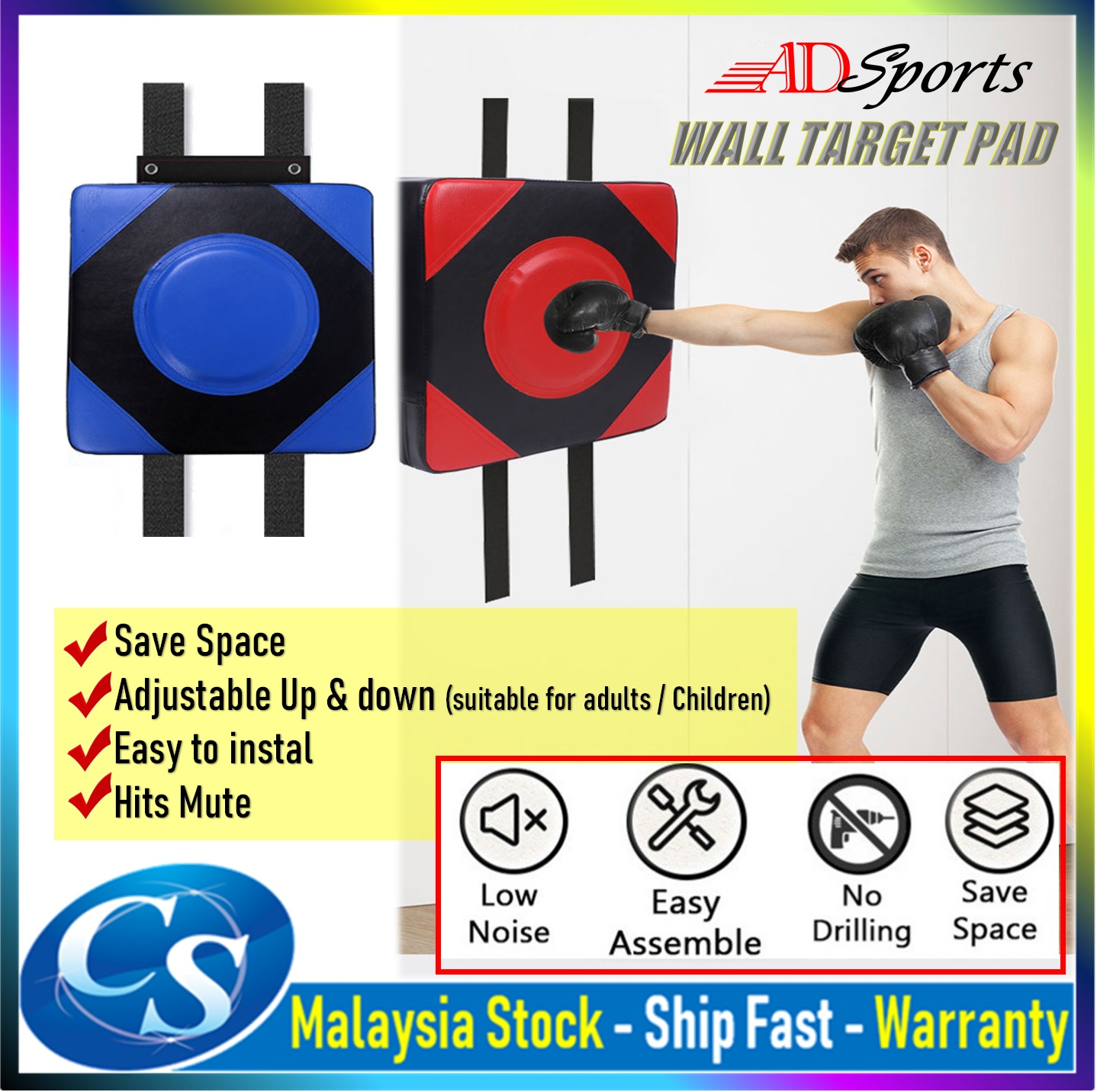 Big Size 40x40x10cm Taekwondo Kicking Wall Focus Target Pad Boxing Wall ...