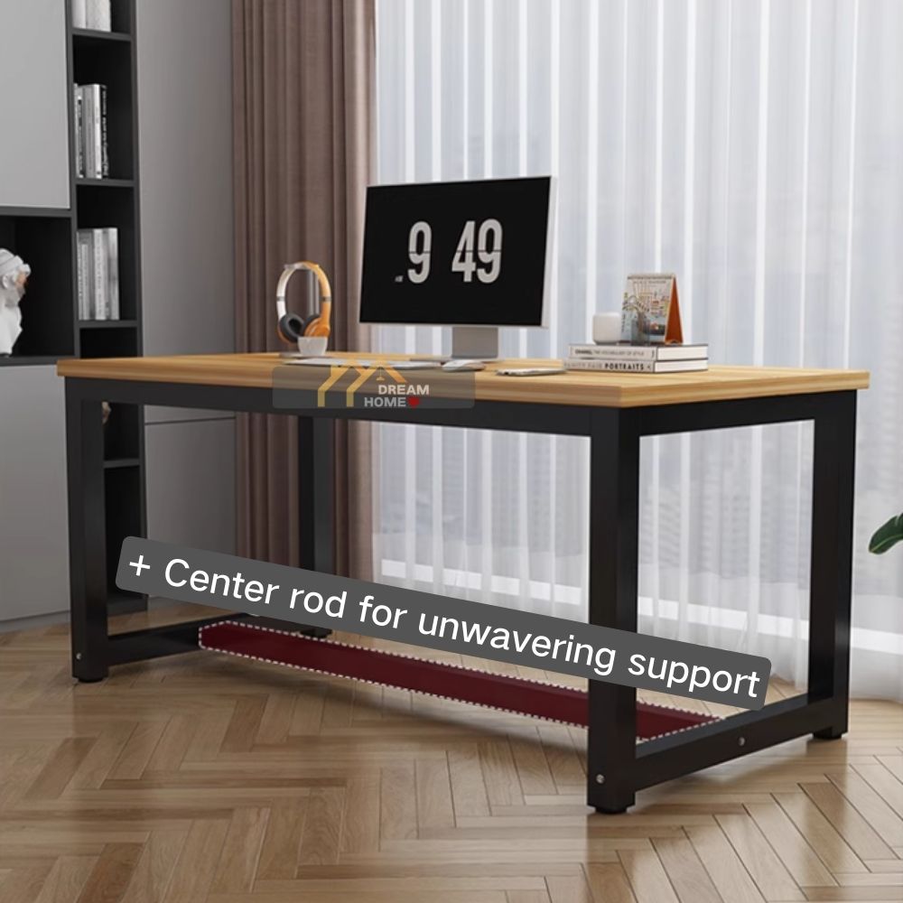 DREAM HOME Computer Desk Workstation Office Table Heavy Duty Meja ...