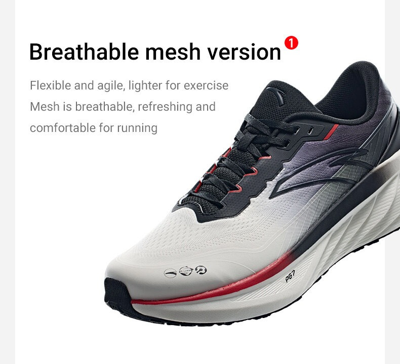 ANTA Men PG7 Float Running Shoes 1124E5504-4 -White/Black (Kasut Larian ...