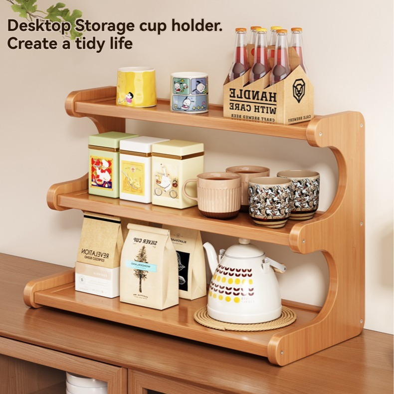 Desktop Storage Rack 2/3layers Space Saving Display Rack Kitchen Table ...