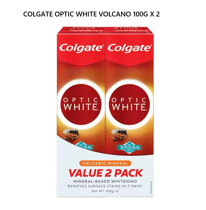 COLGATE OPTIC WHITE VOLCANO TWIN PACK(100G x 2) [EXPIRY:DECEMBER 2025 ...