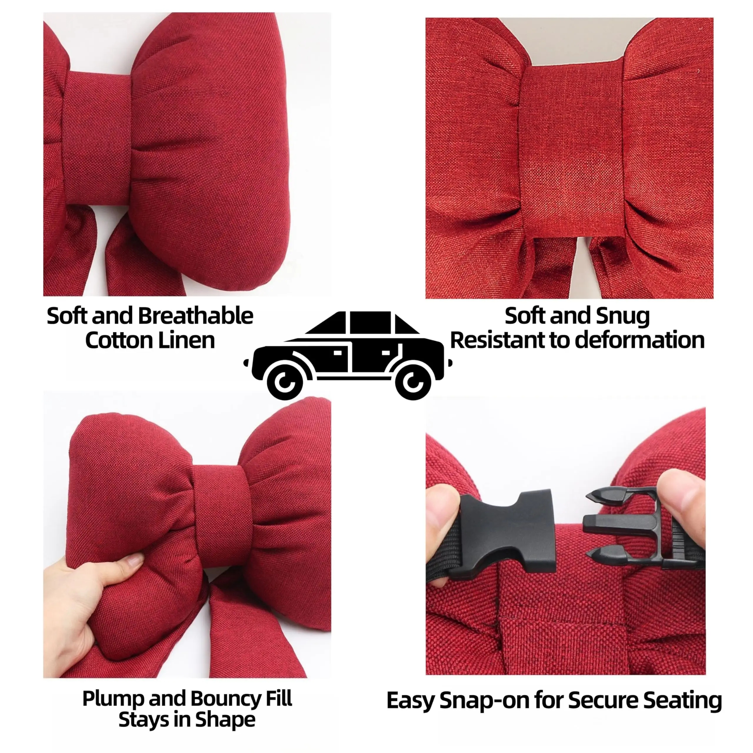 Ribbon Car Neck Rest Cushion Headrest Pillow Car Pillow Car Neck Pillow ...