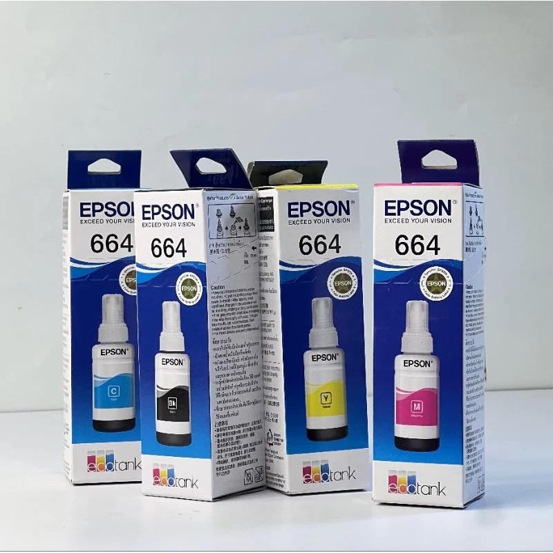 EPSON 664 T664 INK BOX BLACK/CYAN/MAGENTA/YELLOW for Printer L220 ...