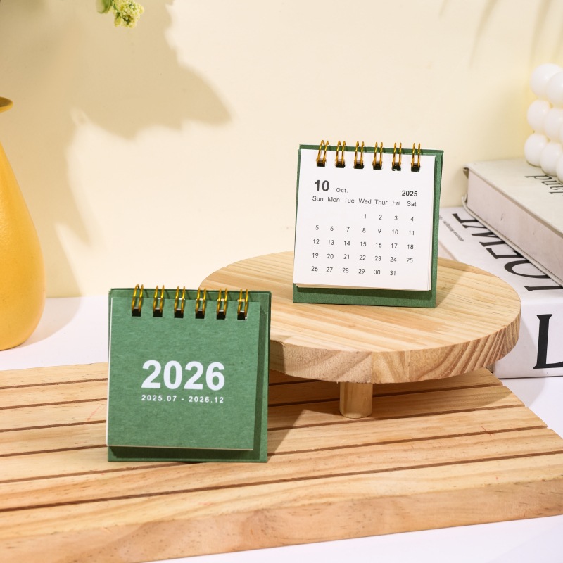 English Version 2026 Calendar Mini Calendar 2025 Desktop Calendar ...