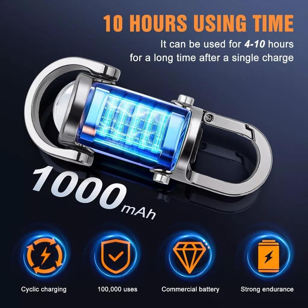 Mini LED Torch Keychain Flashlight – USB Rechargeable Ultra-Bright ...