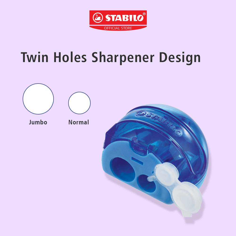 Sharpener - STABILO Twin Head Sharpener For Jumbo/Normal pencils in ...
