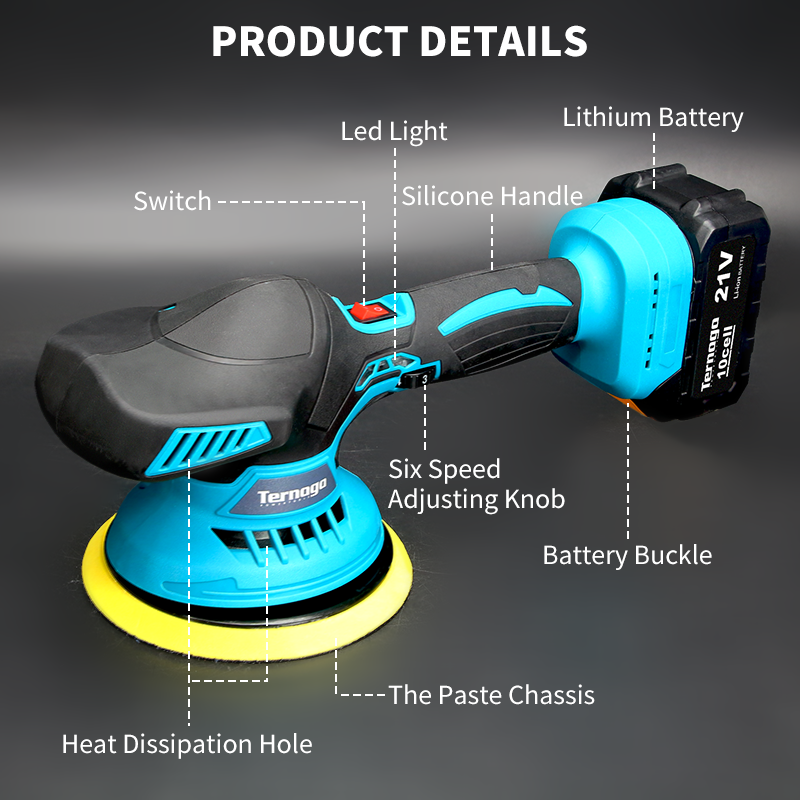 Ternaga Cordless Portable Wireless Polisher Waxing machine Car ...