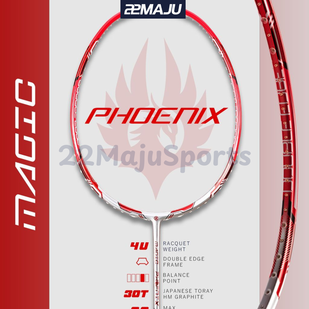 PROTECH Magic Phoenix - 4UG1 - MAX 38 LBS - Badminton Racket - 100% ...