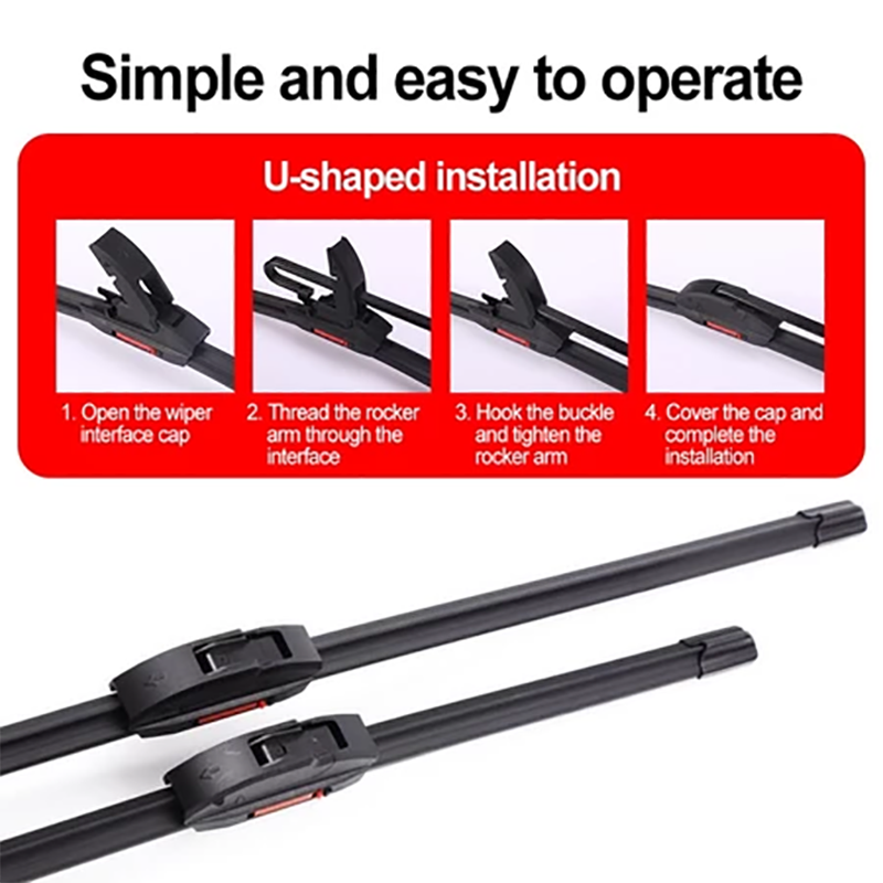 Multi Functional Car Wiper Boneless Four Layer Rubber Strip With ...