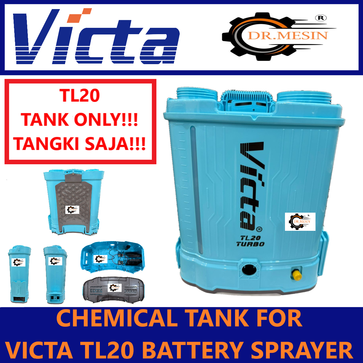 CHEMICAL TANK FOR VICTA TL20 BATTERY SPRAYER TANGKI AIR PAM RACUN VICTA ...