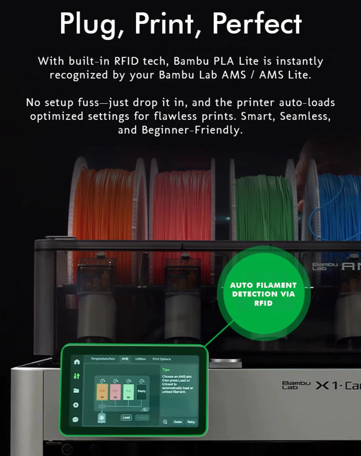 Bambu Lab PLA LITE & MATTE Filament 1.75mm 1kg with Spool READY STOCK ...