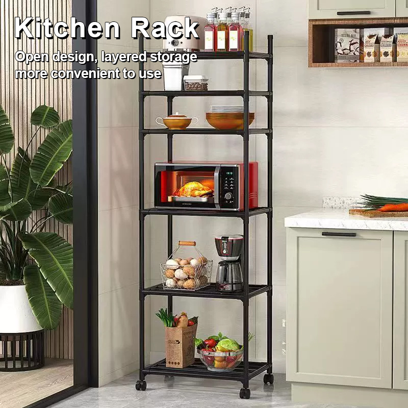 Multipurpose Shelf 2-5 Tier Shelves Rack Rak Besi Kitchen Storage Rak ...