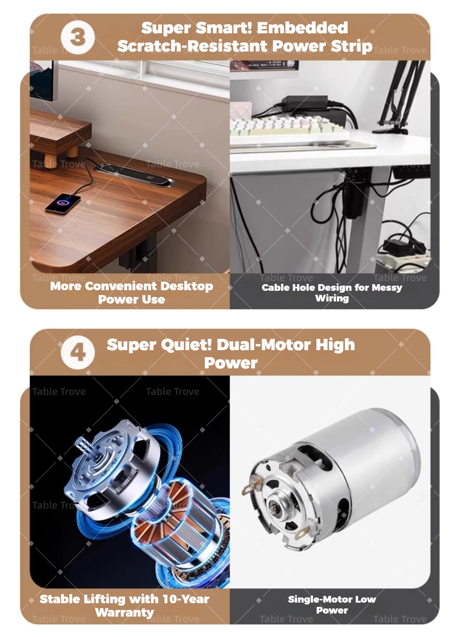 𝐓𝐀𝐁𝐋𝐄𝐓𝐑𝐎𝐕𝐄 Electric Adjustable Desk /Smart Lifting Motorized/Adjustable ...