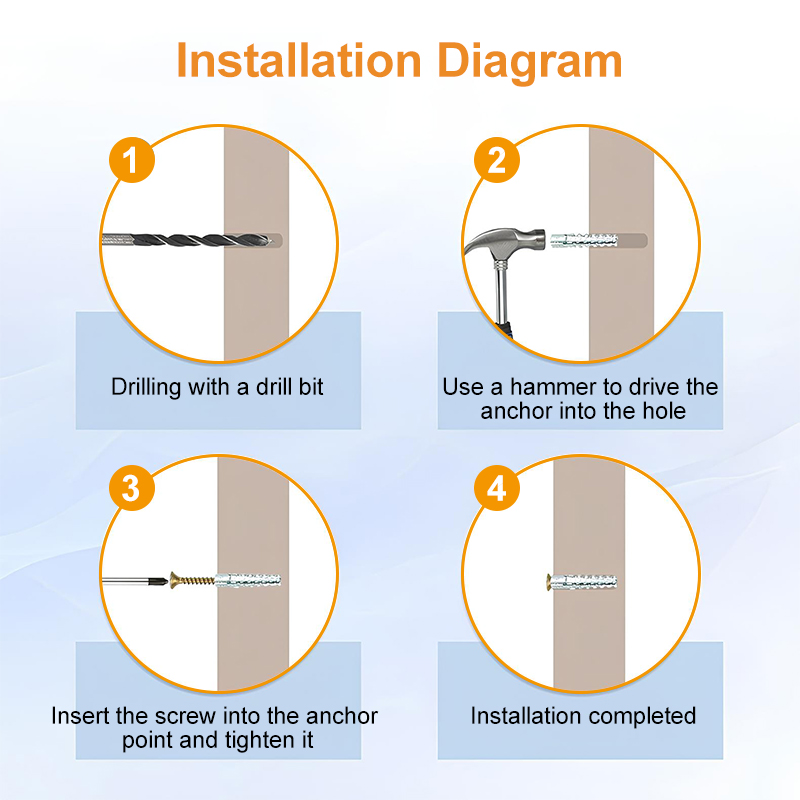 10 PCS Steel Expansion Tube Pipe with Self-Tapping Screws Metal Wall ...