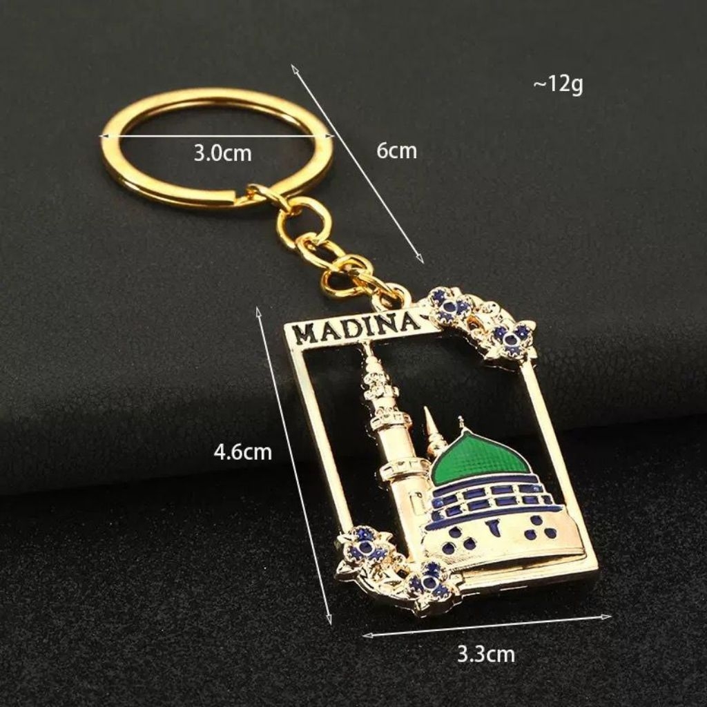 Keychain madina , mekah, islam Middle Eastern Medina City Moon Festival ...
