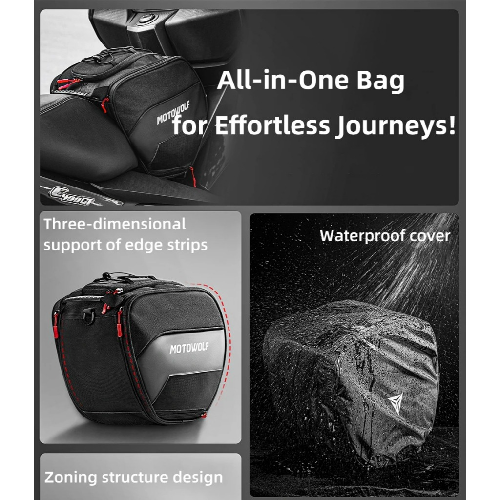 motowolf Scooter Tunnel Tank Bag Tool Travel Luggage Storage Bag for ...